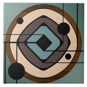 Atomzeitalter Abstrakter Art "Untersetzer" Fliese