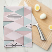 Atomzeitalter Art Diamonds Pastel Pink Green Geschirrtuch (Viertel Falte)