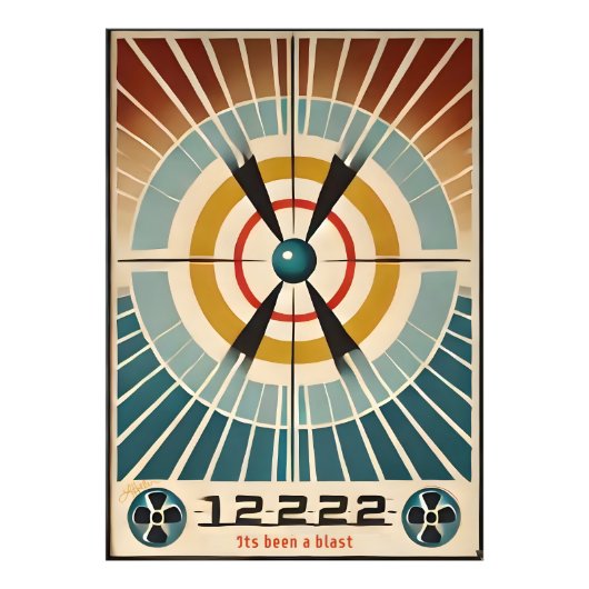 Atomzeitalter aus der Mitte des Jahrhunderts war e Fotodruck (Vorne)