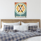 Atomzeitalter aus der Mitte des Jahrhunderts war e Leinwanddruck (Insitu (Schlafzimmer))
