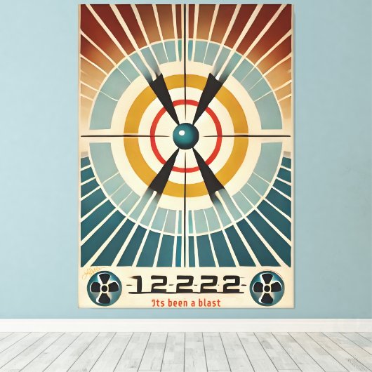 Atomzeitalter aus der Mitte des Jahrhunderts war e Leinwanddruck (Insitu (Holzboden))