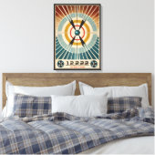 Atomzeitalter aus der Mitte des Jahrhunderts war e Leinwanddruck (Insitu (Schlafzimmer))