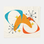 Atomzeitalter der Retro-Mitte 20 Abstrakt Fleecedecke (Vorderseite (Horizontal))