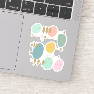 Atomzeitalter der Retro-Welt Mitte Jahrhundert Mod Aufkleber