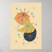 Atomzeitalter im Retro-Zeitalter Mitte des Jahrhun Poster (Vorne)