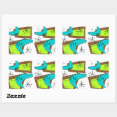 Atomzeitalter Inspiriert Boomerang Design Rechteckiger Aufkleber (Blatt)