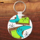 Atomzeitalter Inspiriert Boomerang Design Schlüsselanhänger (Vorderseite)