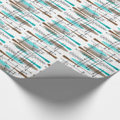 Atomzeitalter Inspiriert Entwurf des Mittelalters Geschenkpapier (Ecke)