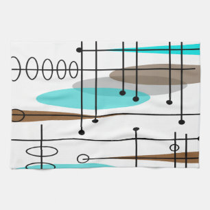 Atomzeitalter Inspiriert Entwurf des Mittelalters Handtuch