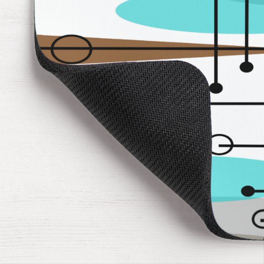 Atomzeitalter Inspiriert Entwurf des Mittelalters Mousepad (Ecke)