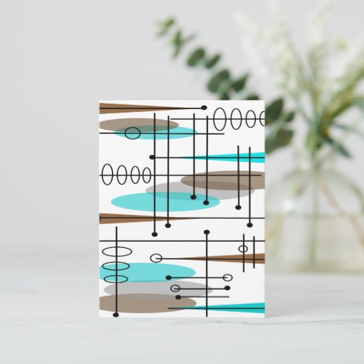 Atomzeitalter Inspiriert Entwurf des Mittelalters  Postkarte (Stehend Vorderseite)