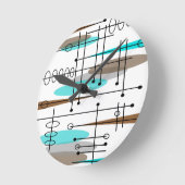 Atomzeitalter Inspiriert Entwurf des Mittelalters Runde Wanduhr (Winkel)