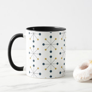 Atomzeitalter, MCM Muster Marine, Senfgelb Tasse