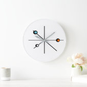 Atomzeitalter Minimalistisch Retro Küche Große Wanduhr (Zuhause)
