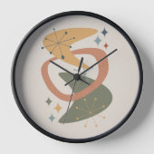 Atomzeitalter Mitte 7 Gelb, Grün, Tan Uhr (Vorderseite)