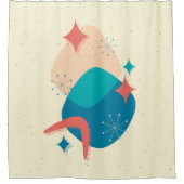 Atomzeitalter Mitte Abstrakt 17 Duschvorhang (Vorderseite)