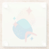 Atomzeitalter Mitte Abstrakt 17 Glasuntersetzer (Rückseite)