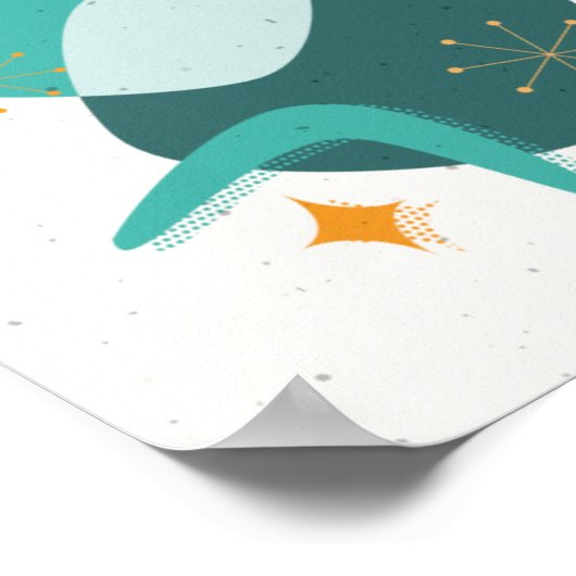 Atomzeitalter Mitte Abstrakt 17 Poster (Ecke)