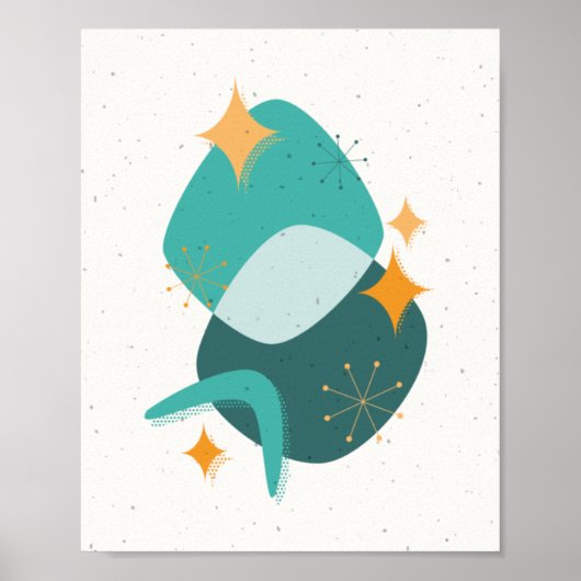 Atomzeitalter Mitte Abstrakt 17 Poster (Vorne)