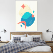 Atomzeitalter Mitte Abstrakt Leinwanddruck (Insitu (Schlafzimmer))