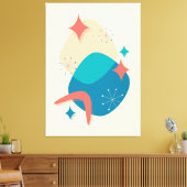 Atomzeitalter Mitte Abstrakt Leinwanddruck (Insitu (Wohnzimmer))