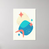 Atomzeitalter Mitte Abstrakt Leinwanddruck (Vorderseite)