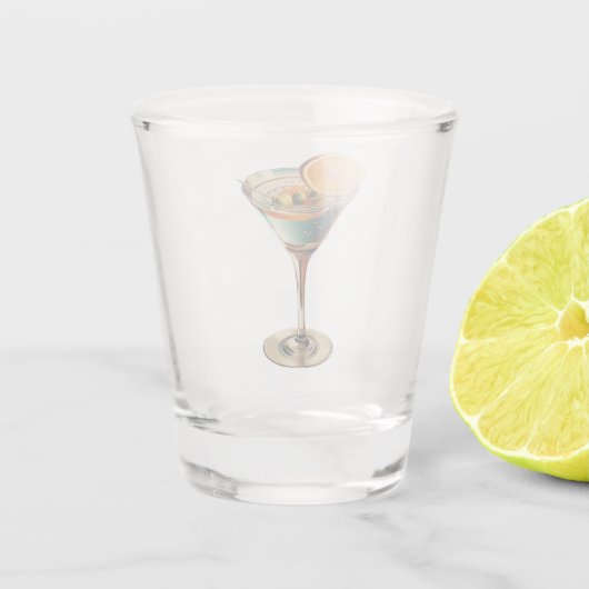 Atomzeitalter Mitte des Jahrhunderts futuristisch  Schnapsglas (Rückseite)