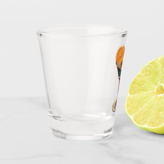 Atomzeitalter Mitte des Jahrhunderts futuristisch Schnapsglas (Links)