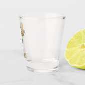 Atomzeitalter Mitte des Jahrhunderts futuristisch Schnapsglas (Rechts)