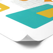 Atomzeitalter Mitte des Jahrhunderts Moderne Blöck Poster (Ecke)