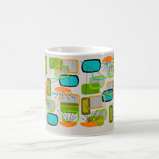 Atomzeitalter Mitte des Jahrhunderts Modernes Abst Kaffeetasse (Mittel)