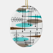 Atomzeitalter Mitte des Jahrhunderts Modernes Abst Keramikornament (Rechts)