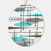 Atomzeitalter Mitte des Jahrhunderts Modernes Abst Keramikornament (Links)