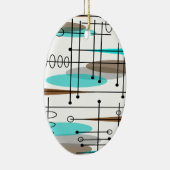 Atomzeitalter Mitte des Jahrhunderts Modernes Abst Keramikornament (Rechts)