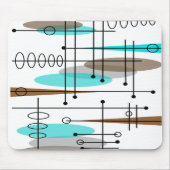 Atomzeitalter Mitte des Jahrhunderts Modernes Abst Mousepad (Vorne)