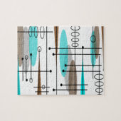 Atomzeitalter Mitte des Jahrhunderts Modernes Abst Puzzle (Horizontal)