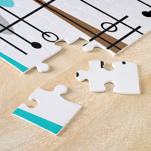 Atomzeitalter Mitte des Jahrhunderts Modernes Abst Puzzle (Seite)