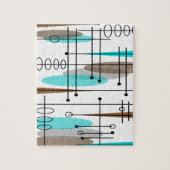 Atomzeitalter Mitte des Jahrhunderts Modernes Abst Puzzle (Vertikal)