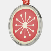 Atomzeitalter Mitte des Jahrhunderts Modernes Nied Ornament Aus Metall (Links)