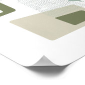 Atomzeitalter Mitte Jahrhundert Moderne blockiert  Poster (Ecke)