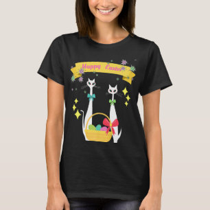 Atomzeitalter Mitte Jahrhundert Moderne Coole Katz T-Shirt