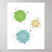 Atomzeitalter Mitte Jahrhundert Moderne Poster (Vorne)