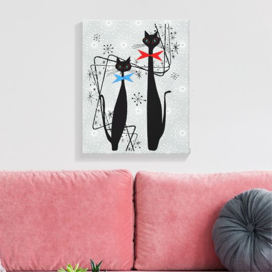 Atomzeitalter Mitte Jahrhundert Modernes Cooles Ka Leinwanddruck (Insitu (Wohnzimmer))