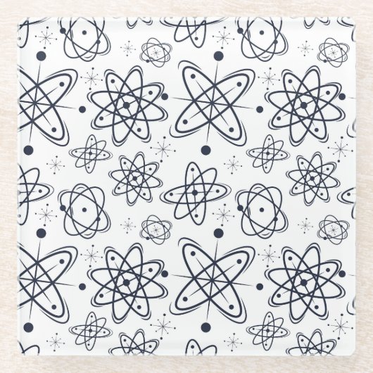 Atomzeitalter: Moderne Muster aus der Mitte des Ja Glasuntersetzer (Vorderseite)