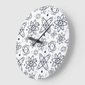 Atomzeitalter: Moderne Muster aus der Mitte des Ja Große Wanduhr (Winkel)