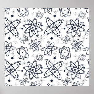 Atomzeitalter: Moderne Muster aus der Mitte des Ja Poster