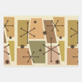 Atomzeitalter Pop Art Brown Geschenkpapier Set (Vorderseite 2)