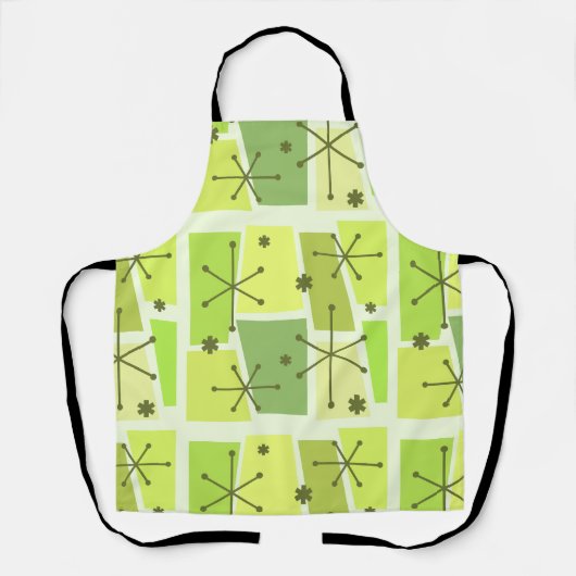 Atomzeitalter Pop Art Chartreuse Schürze (Vorderseite)