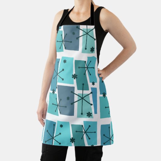 Atomzeitalter Pop Türkis Schürze (InSitu)