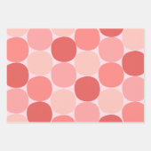 Atomzeitalter Retro Dots Midjahrhundert Mod Blush Geschenkpapier Set (Vorderseite 3)